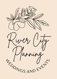 A logo for river city planning wedding and event planners.